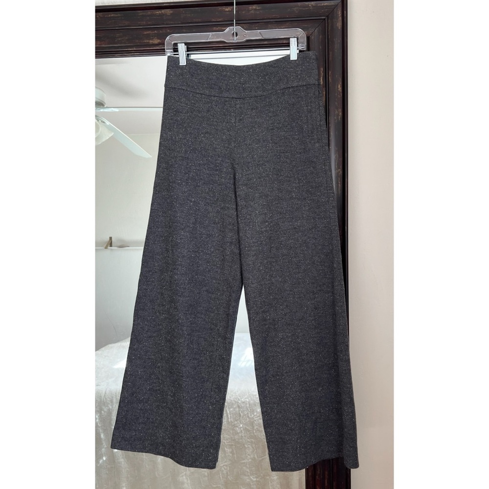COS Wool Blend Wide Leg Grey Speckle Trousers